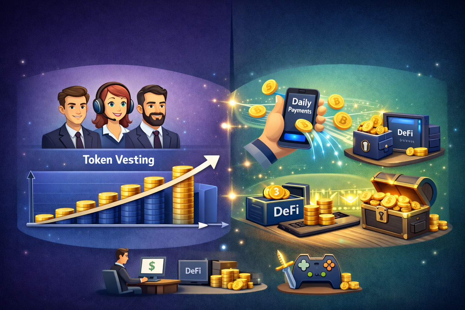 Token Vesting and Streaming Explained with Real Use Cases