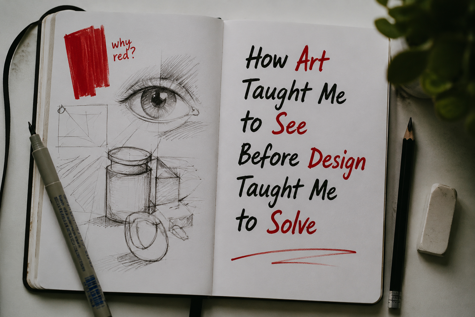 Designing Out Loud: How Art Taught Me to See Before Design Taught Me to Solve