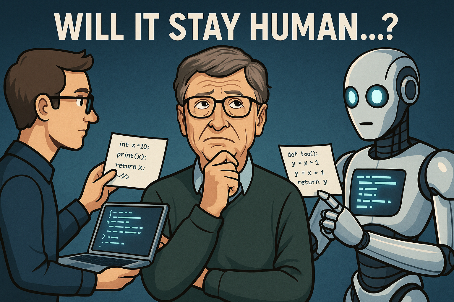 Bill Gates Says Programming Will Stay Human…