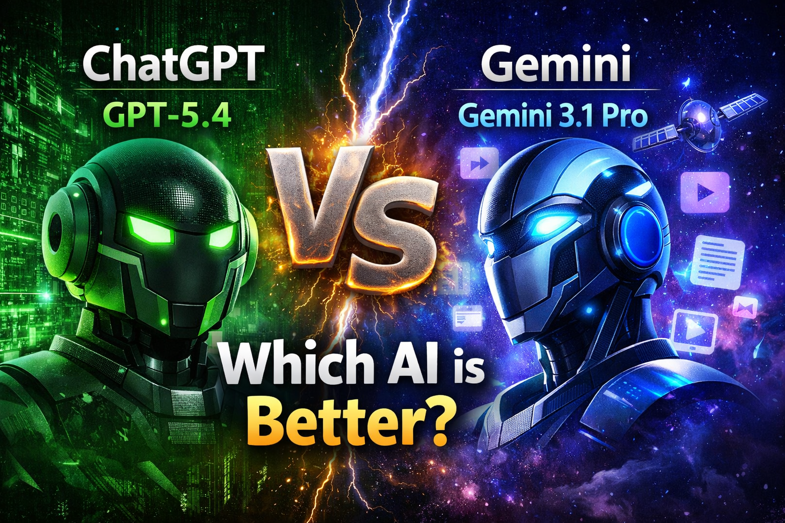 ChatGPT vs Gemini: GPT-5.4 vs Gemini 3.1 Pro — Which AI Model Is Better?