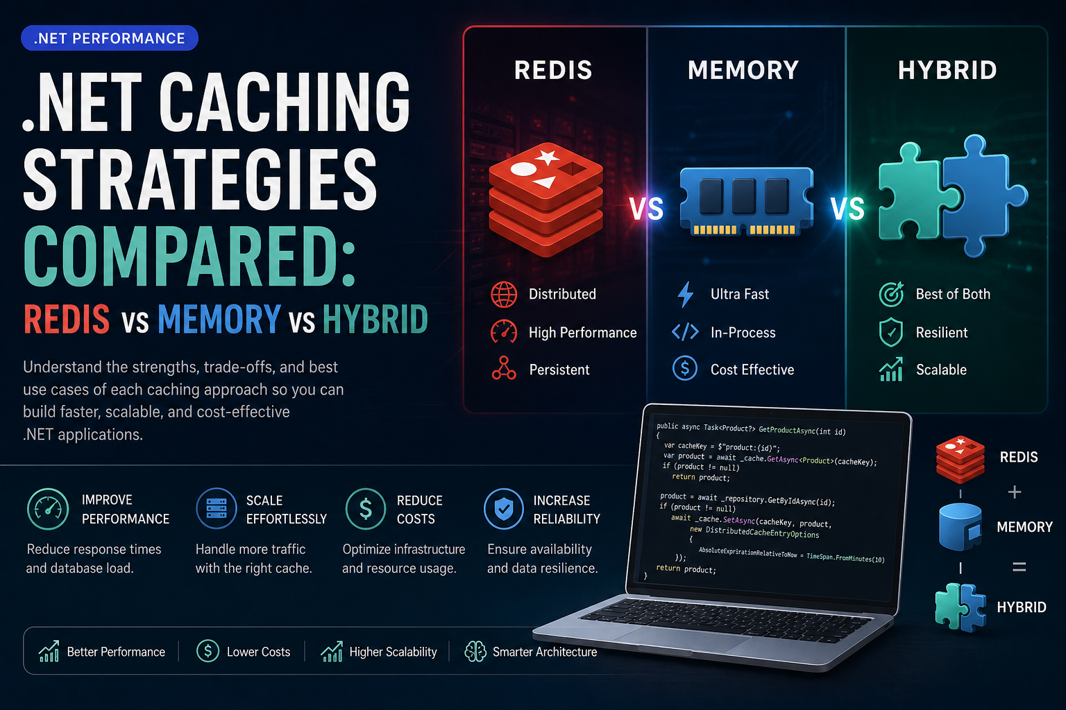 .NET Caching Strategies Compared: Redis vs Memory vs Hybrid