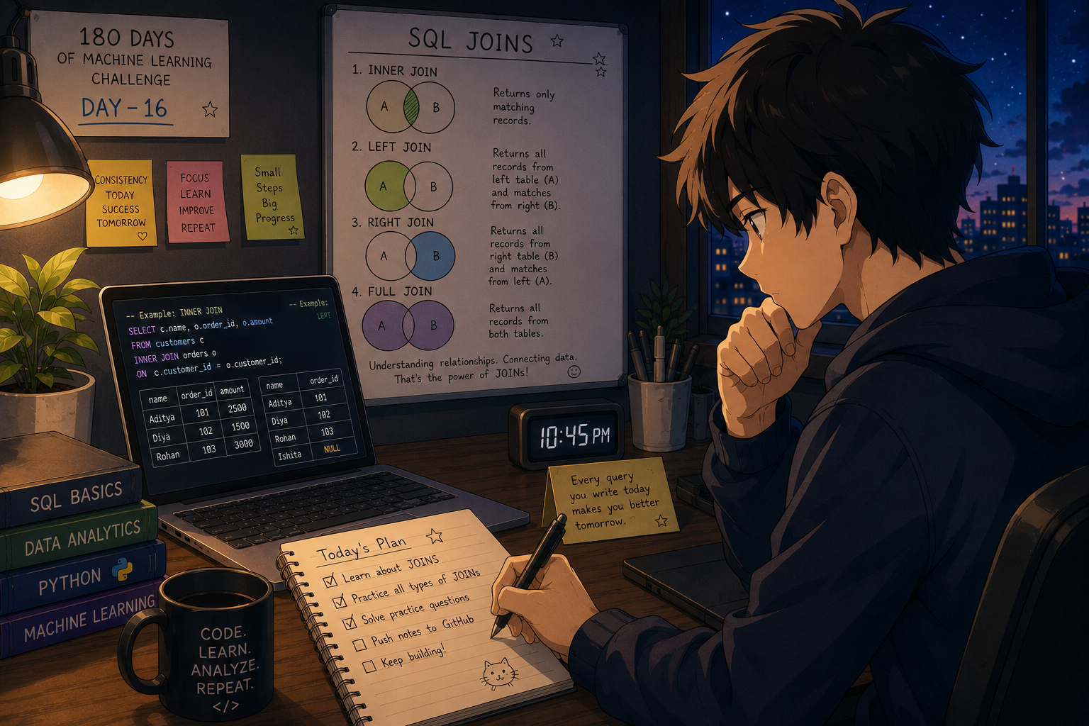 Day 16 of 180 Days of Machine Learning — Understanding SQL Joins