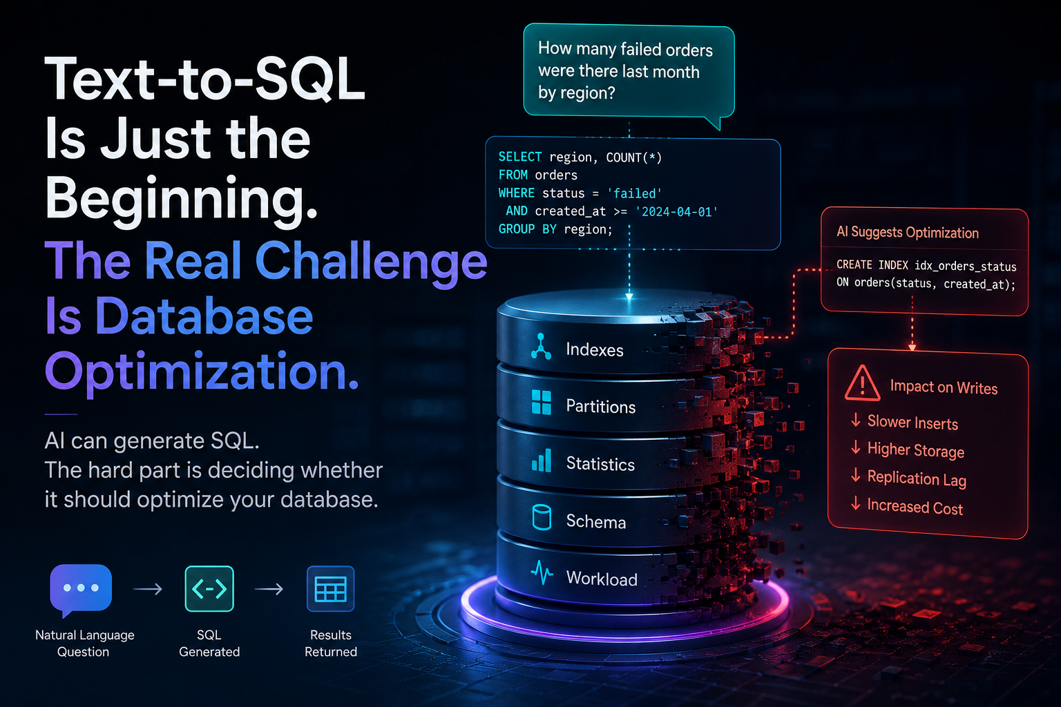 Text-to-SQL Is Just the Beginning. The Real Challenge Is Database Optimization