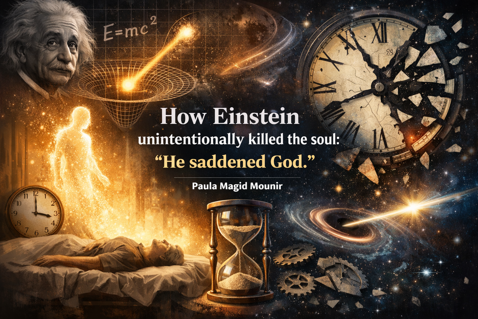 How Einstein unintentionally killed the soul: He saddened God. How Einstein unintentionally killed the soul: He saddened God.