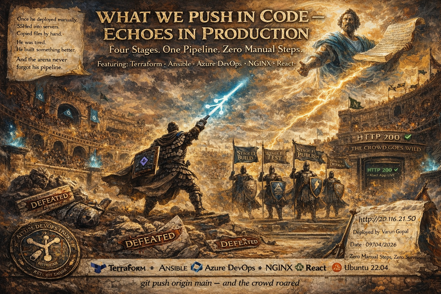 Push to Deploy: How I Built a Full CI/CD Pipeline for a React App on Azure — From Zero…