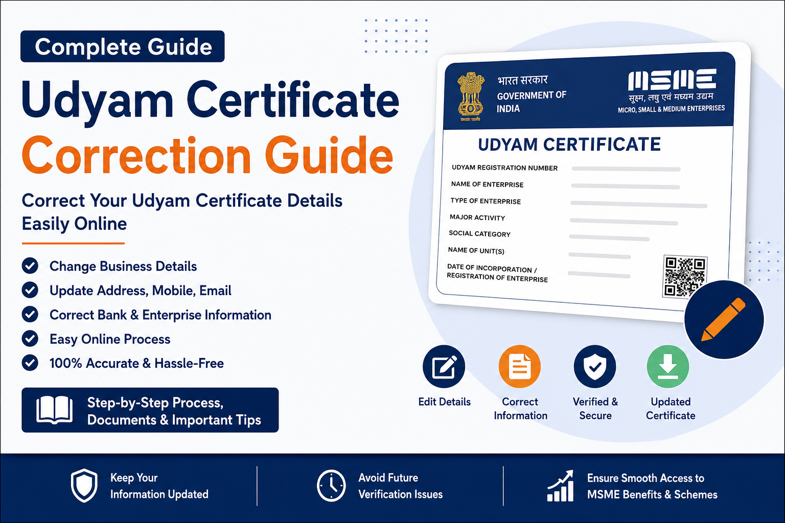 Common Udyam Certificate Corrections Every MSME Owner Should Know