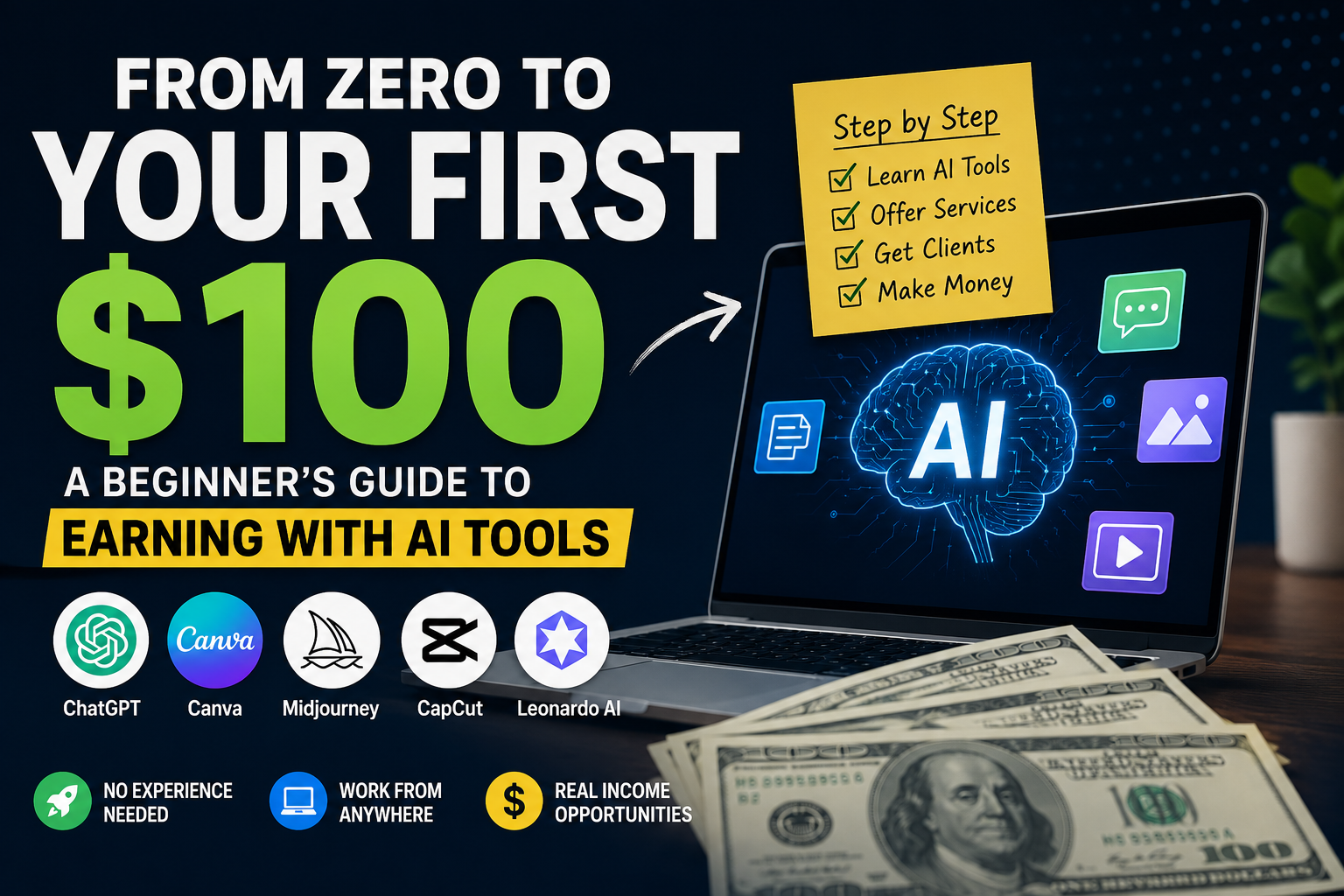 From Zero to Your First $100: A Beginner's Guide to Earning with AI Tools
