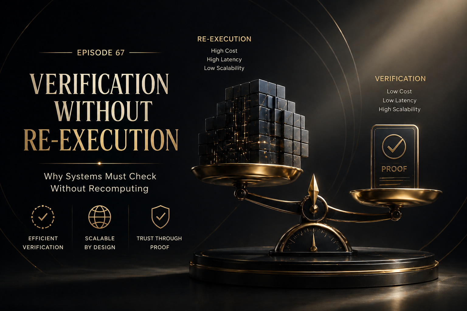Verification Without Re-Execution: Why Systems Must Check Without Recomputing
