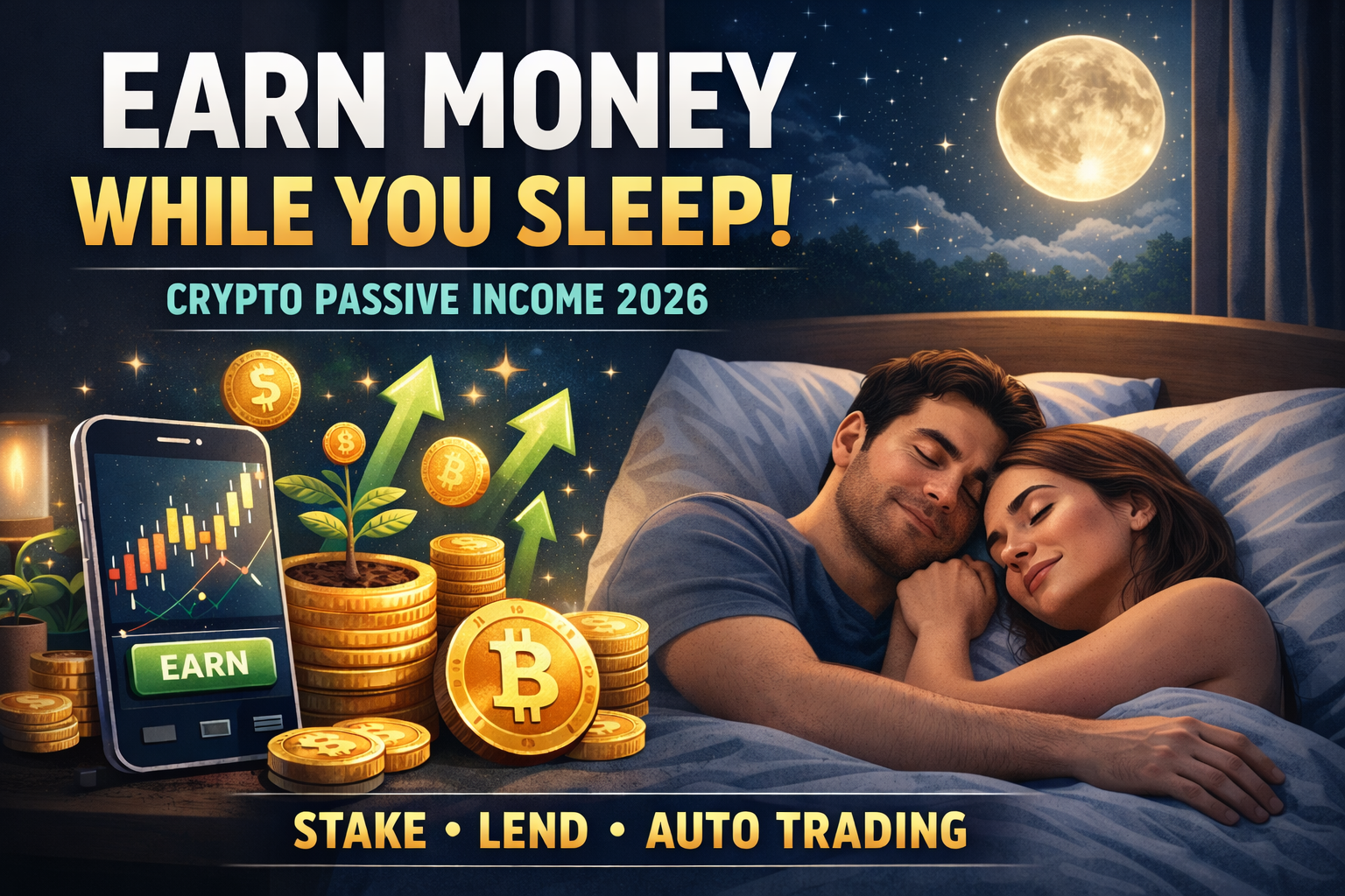 Crypto Passive Income: How to Earn Money While Sleeping (2026 Guide)