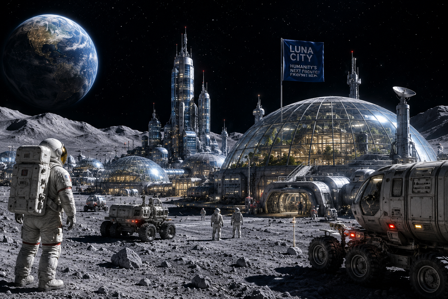 The First Human Cities Beyond Earth May Be Built on the Moon