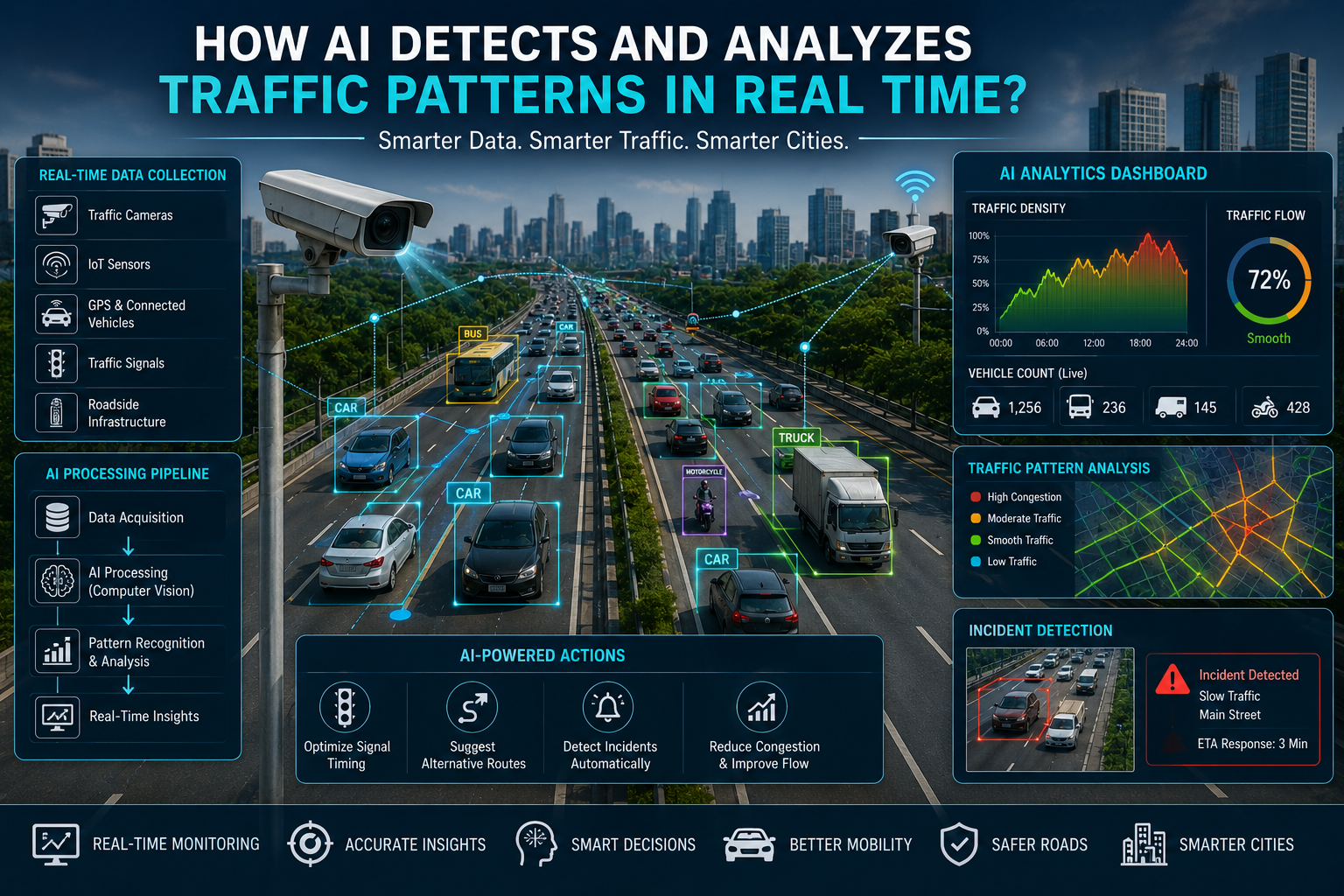 How Can AI Detect and Analyze Traffic Patterns in Real Time?