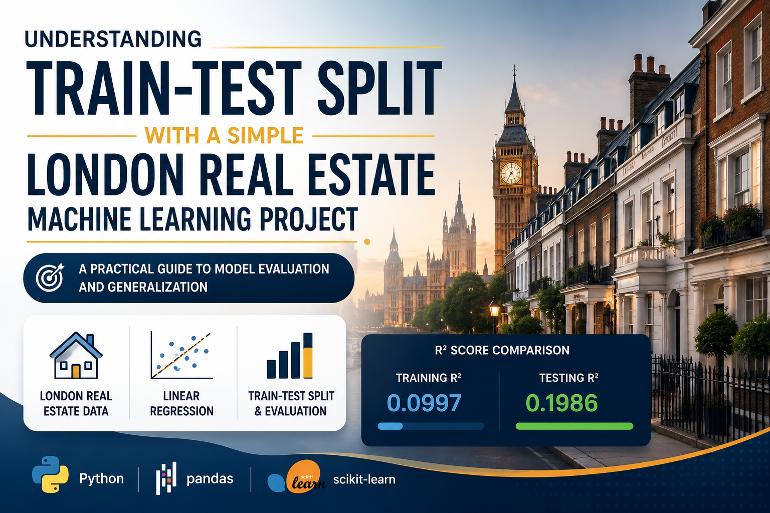 Understanding Train-Test Split with a Simple London Real Estate Machine Learning Project