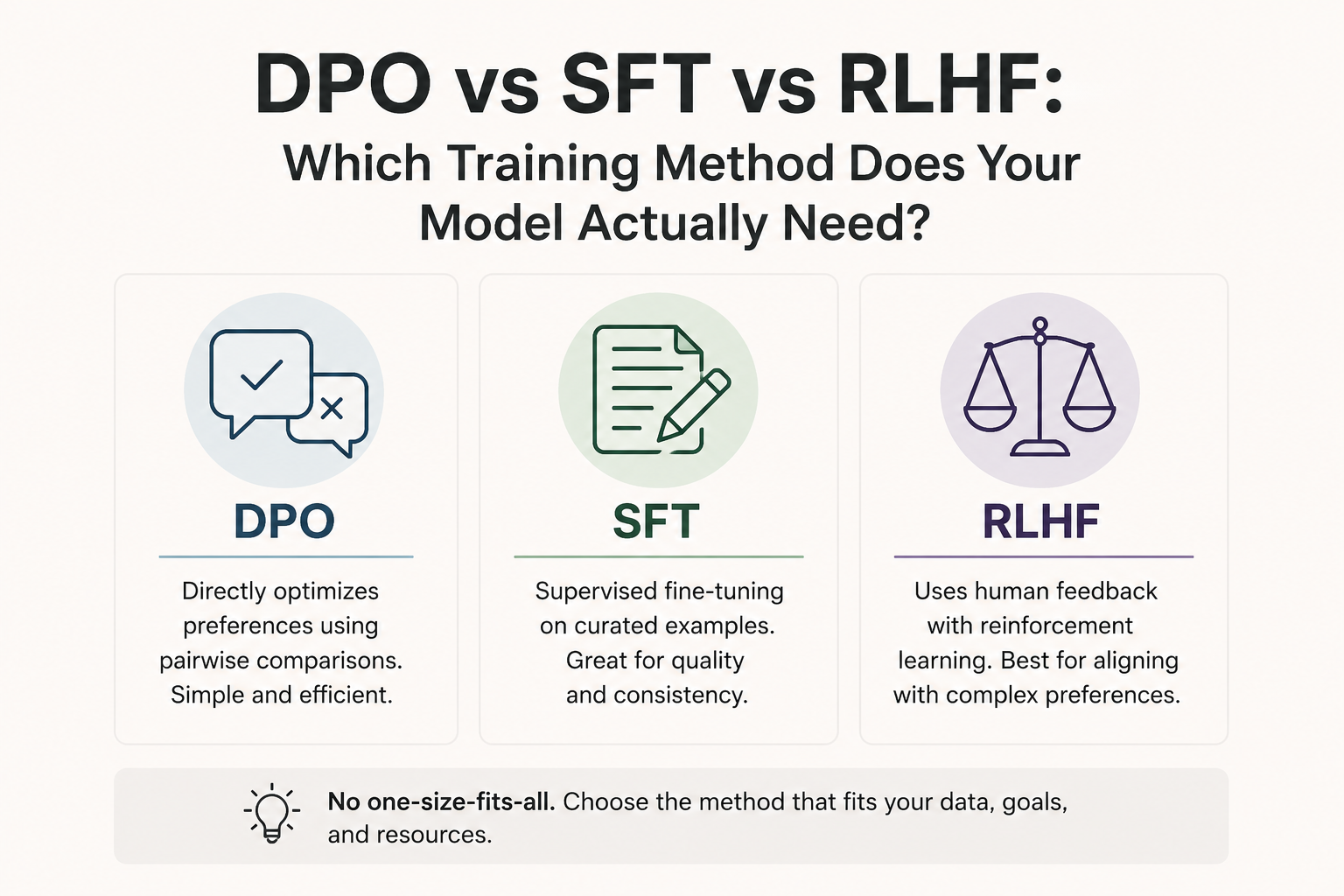 DPO vs SFT vs RLHF: Which Training Method Does Your Model Actually Need?
