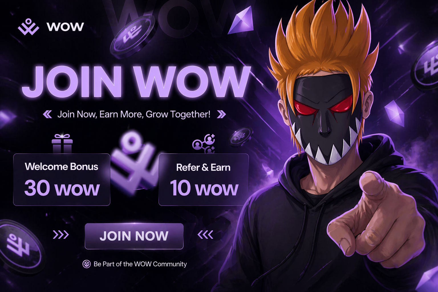 WOW Exchange : Maximizing Earnings with Sign up & Refferal Bonus