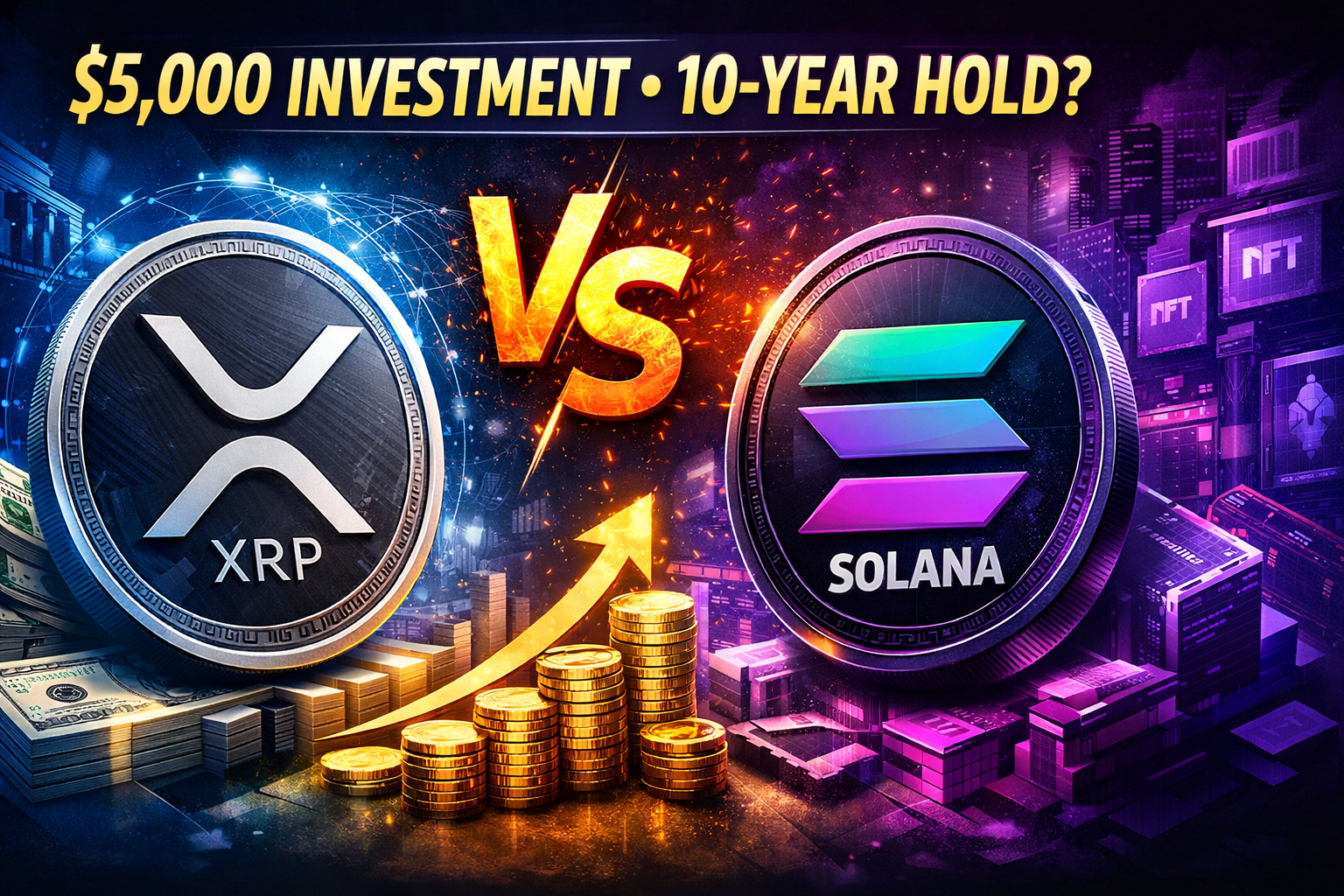 $5,000 Crypto Investment: XRP vs. Solana for a 10-Year Hold