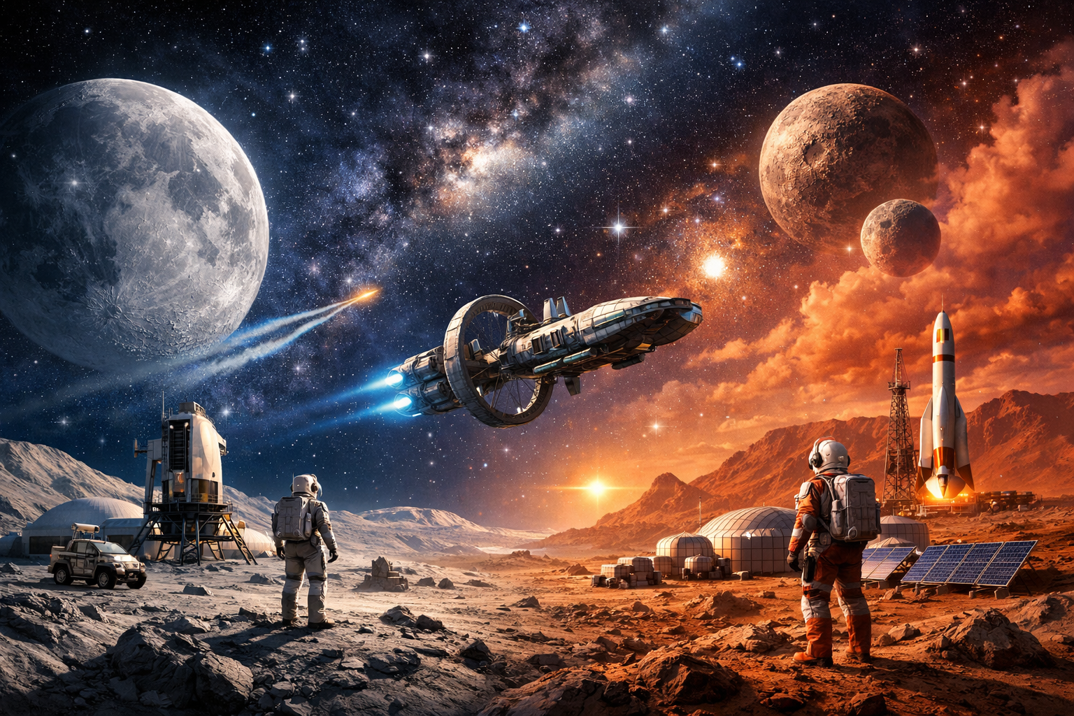 Moon and Mars Will Lead Us to the Stars