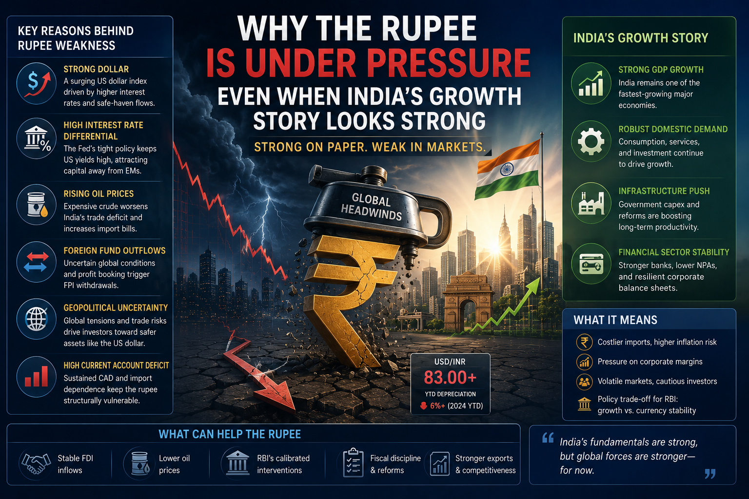 Why the Rupee Is Under Pressure Even When India’s Growth Story Looks Strong