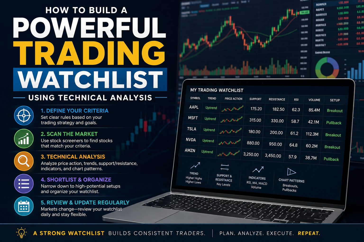 How to Build a Powerful Trading Watchlist Using Technical Analysis