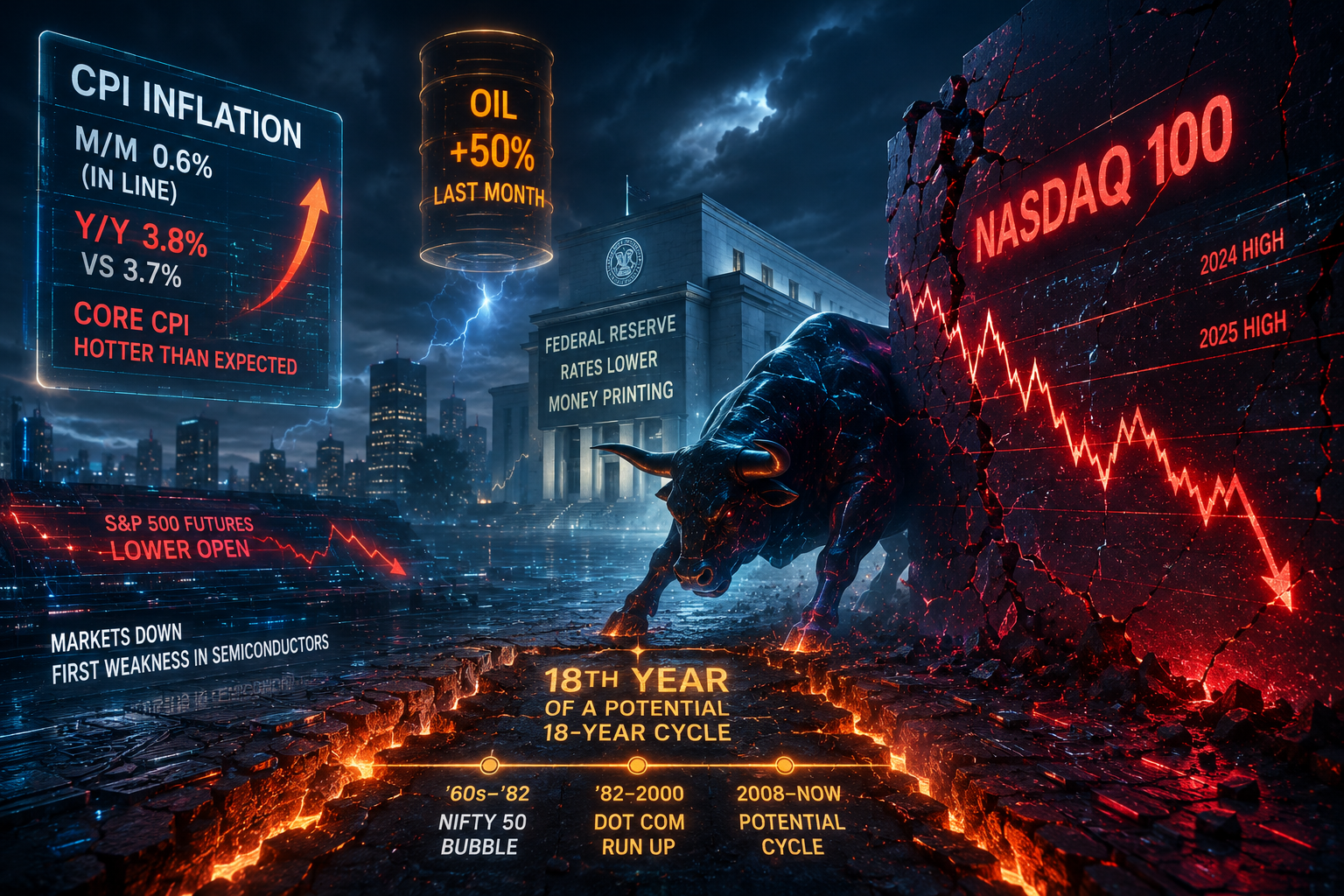 Nasdaq Cracks as Inflation Runs Hot | May 12, 2026