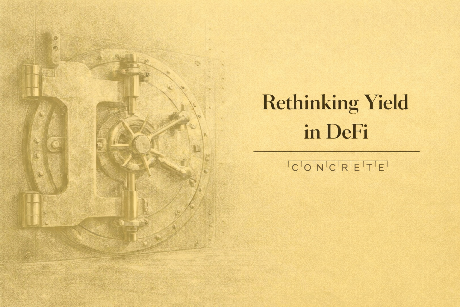 Concrete: Rethinking Yield in DeFi