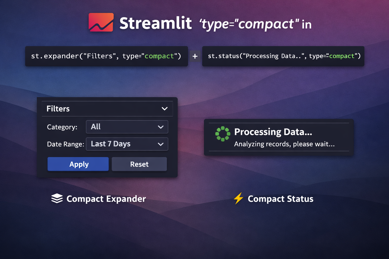 st.expander and st.status Just Got a Compact Mode That Makes Dashboards 40% Less Cluttered