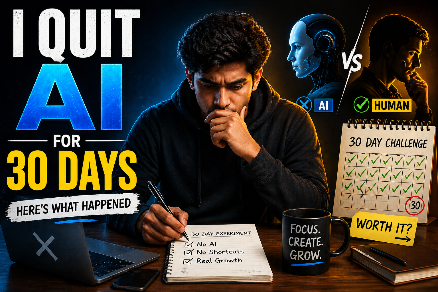 I Quit AI for 30 Days — Here’s the Truth Nobody Tells You