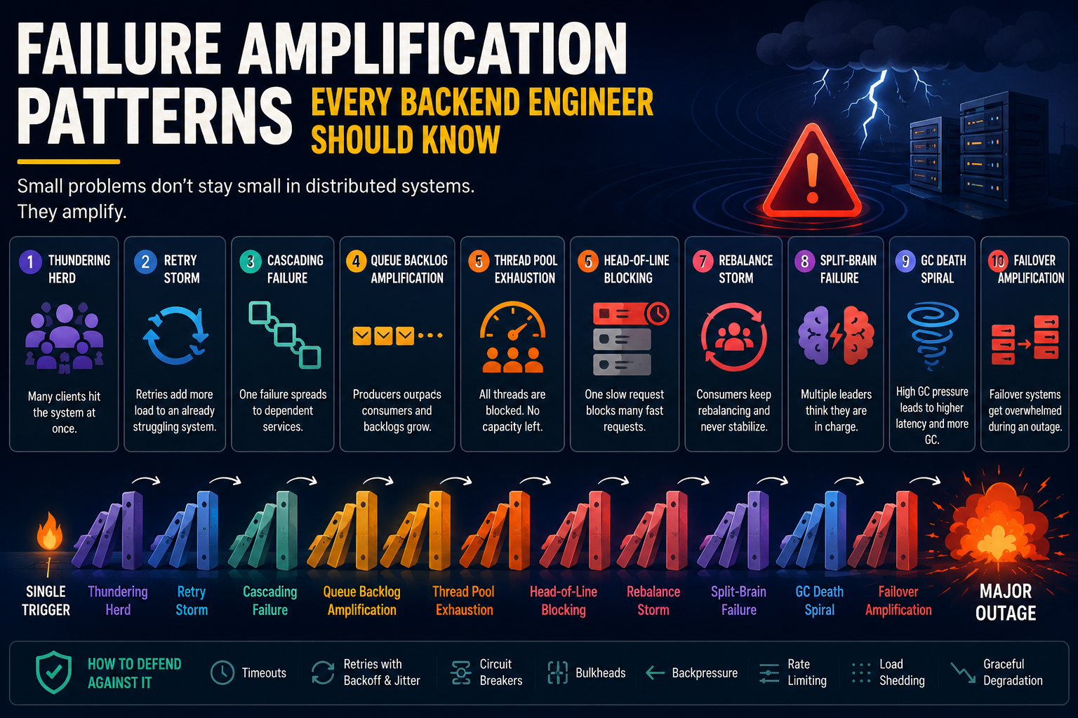 Failure Amplification Patterns Every Backend Engineer Should Know
