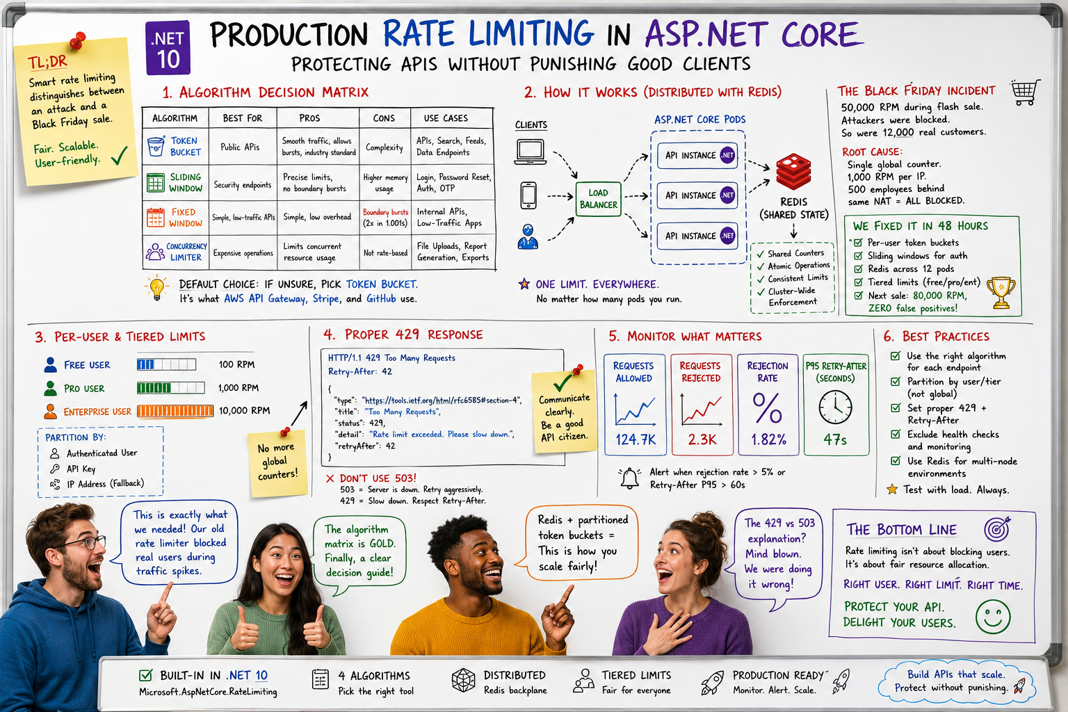 Production Rate Limiting in ASP.NET Core: Protecting APIs Without Punishing Good Clients