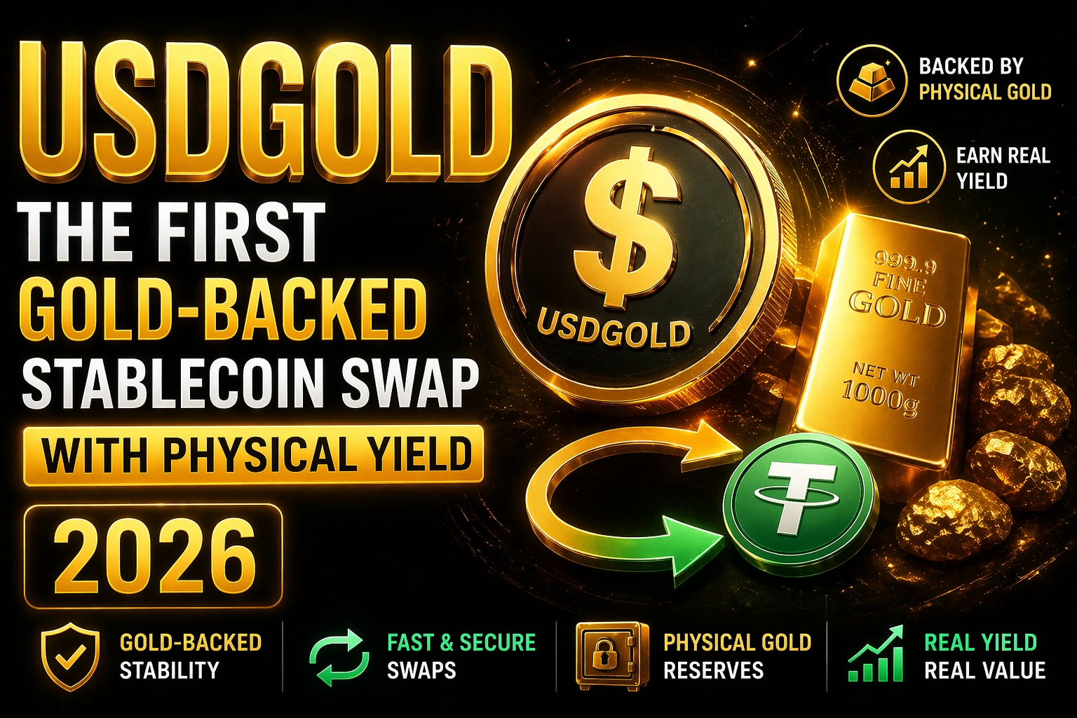 USDGOLD: The First Gold-Backed Stablecoin Swap with Physical Yield (2026)