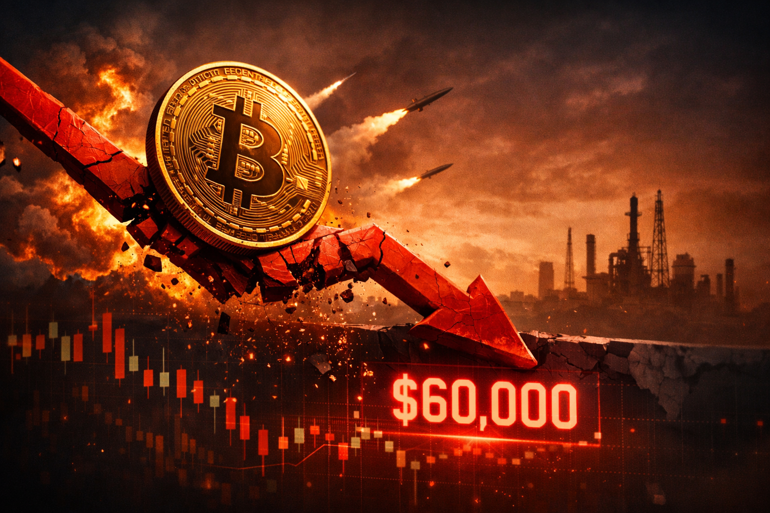 Bitcoin May Fall Below $60,000 Amid Iran Conflict