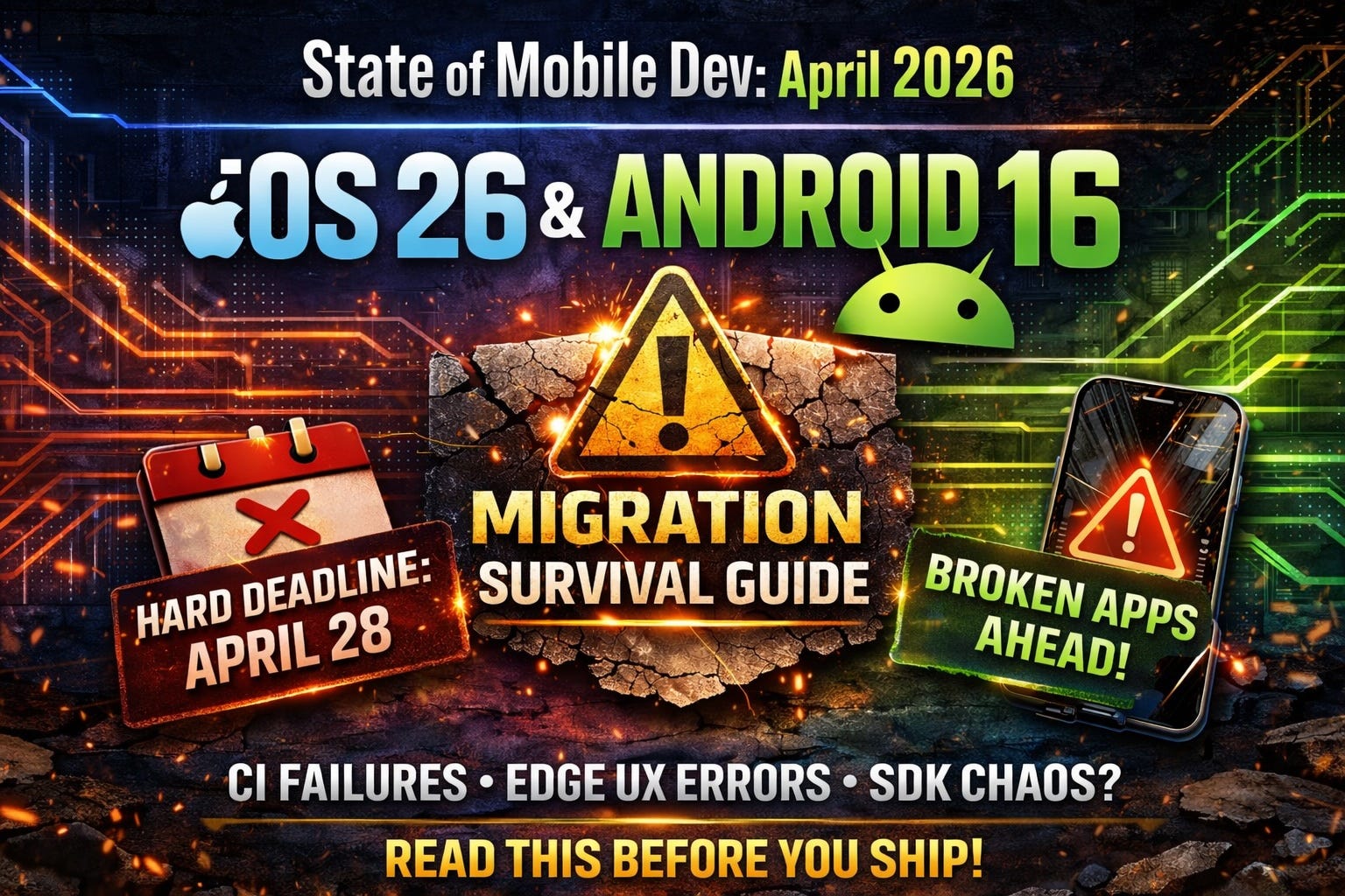 State of Mobile Development (April 2026): The Survival Guide for iOS 26 & Android 16