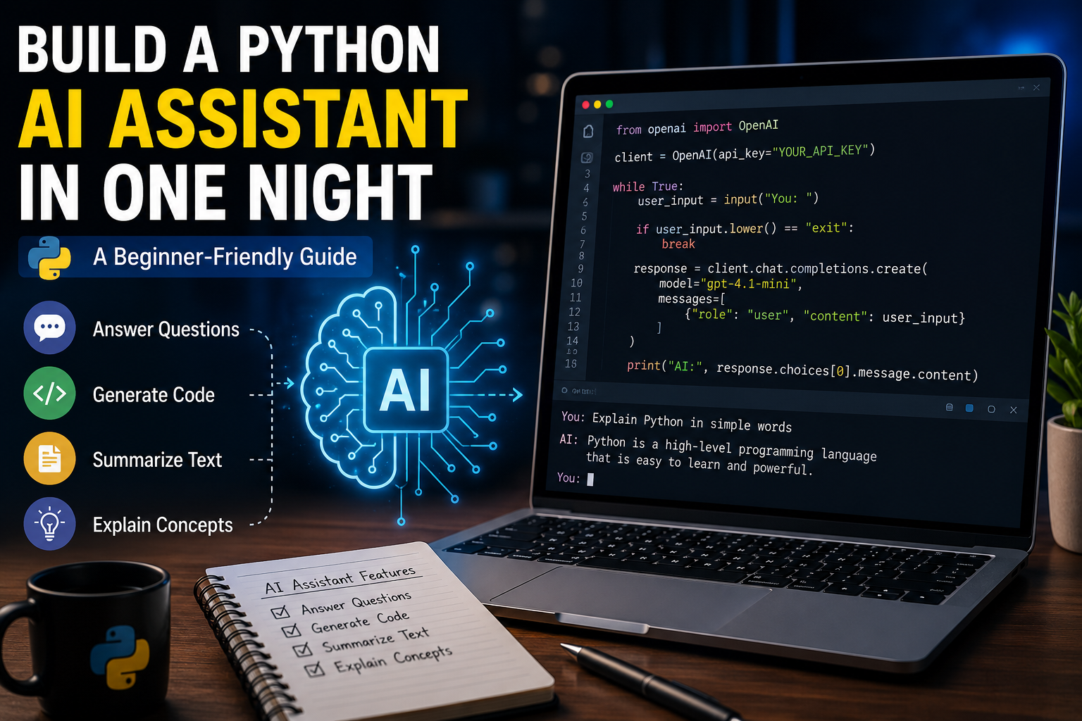 How I Built a Python AI Assistant in One Night — And Why Every Developer Should Learn This Skill