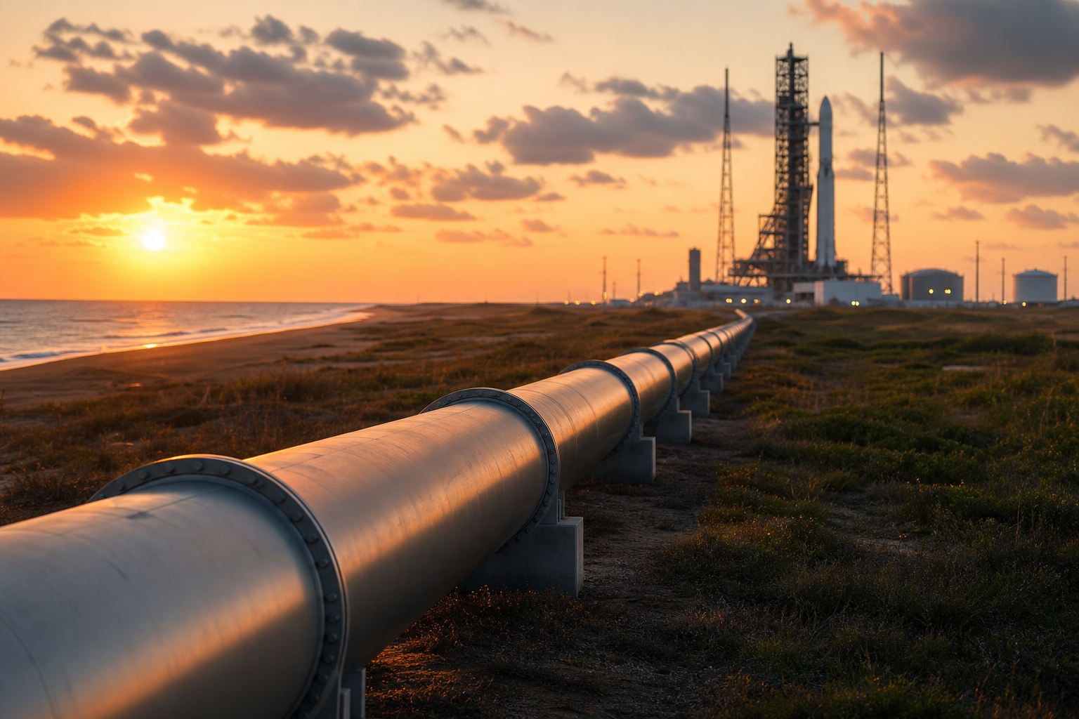 SpaceX Starpipe: Eight-Mile Gas Pipeline to Fuel Starship at Starbase