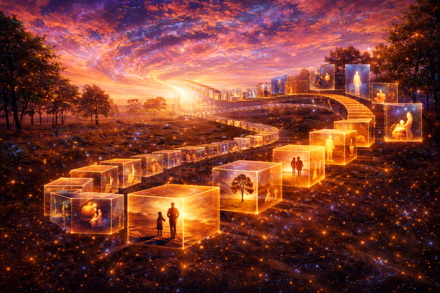 Life as Validators: A Blockchain Metaphor for a Multidimensional Time