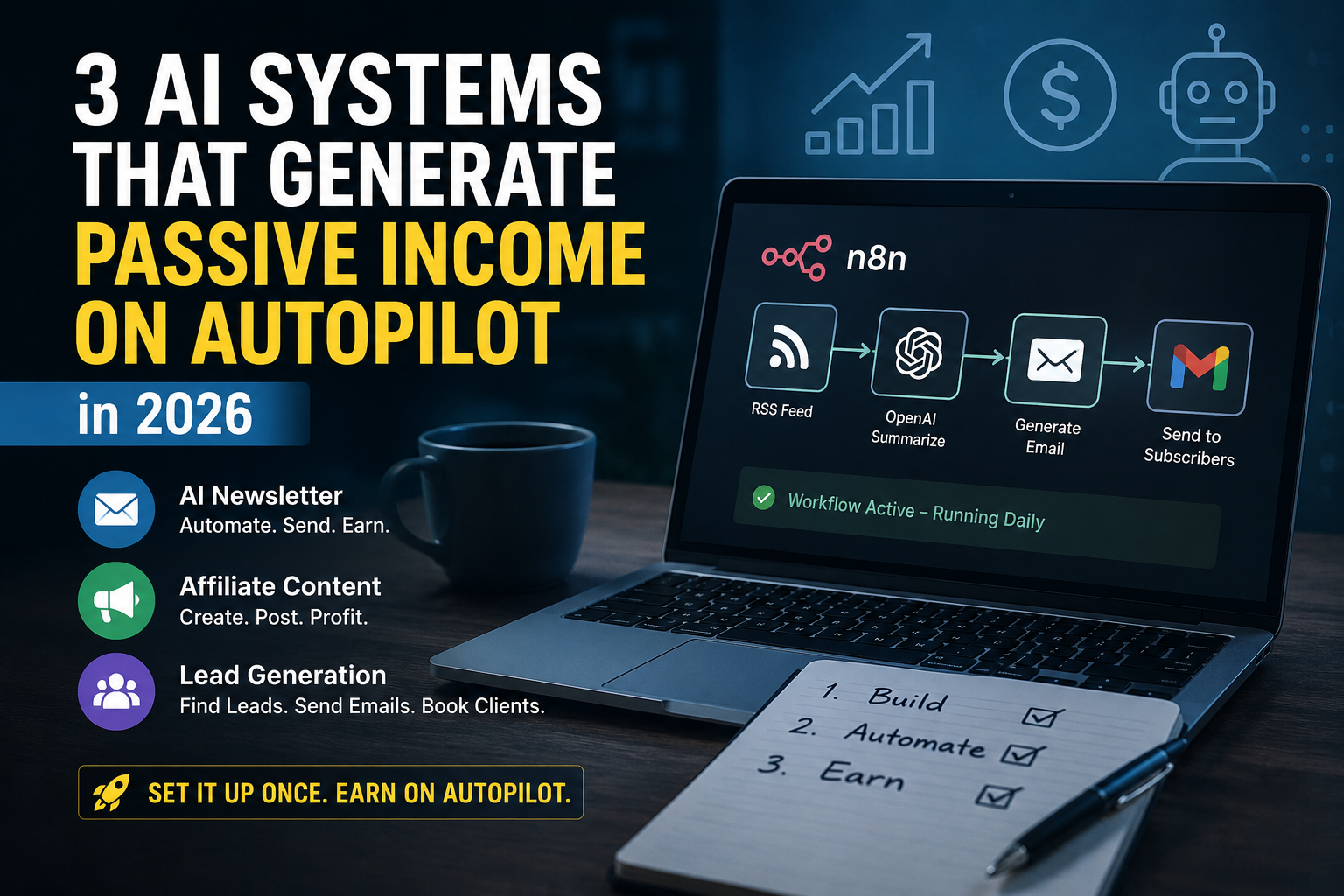 3 AI Systems That Generate Passive Income on Autopilot in 2026