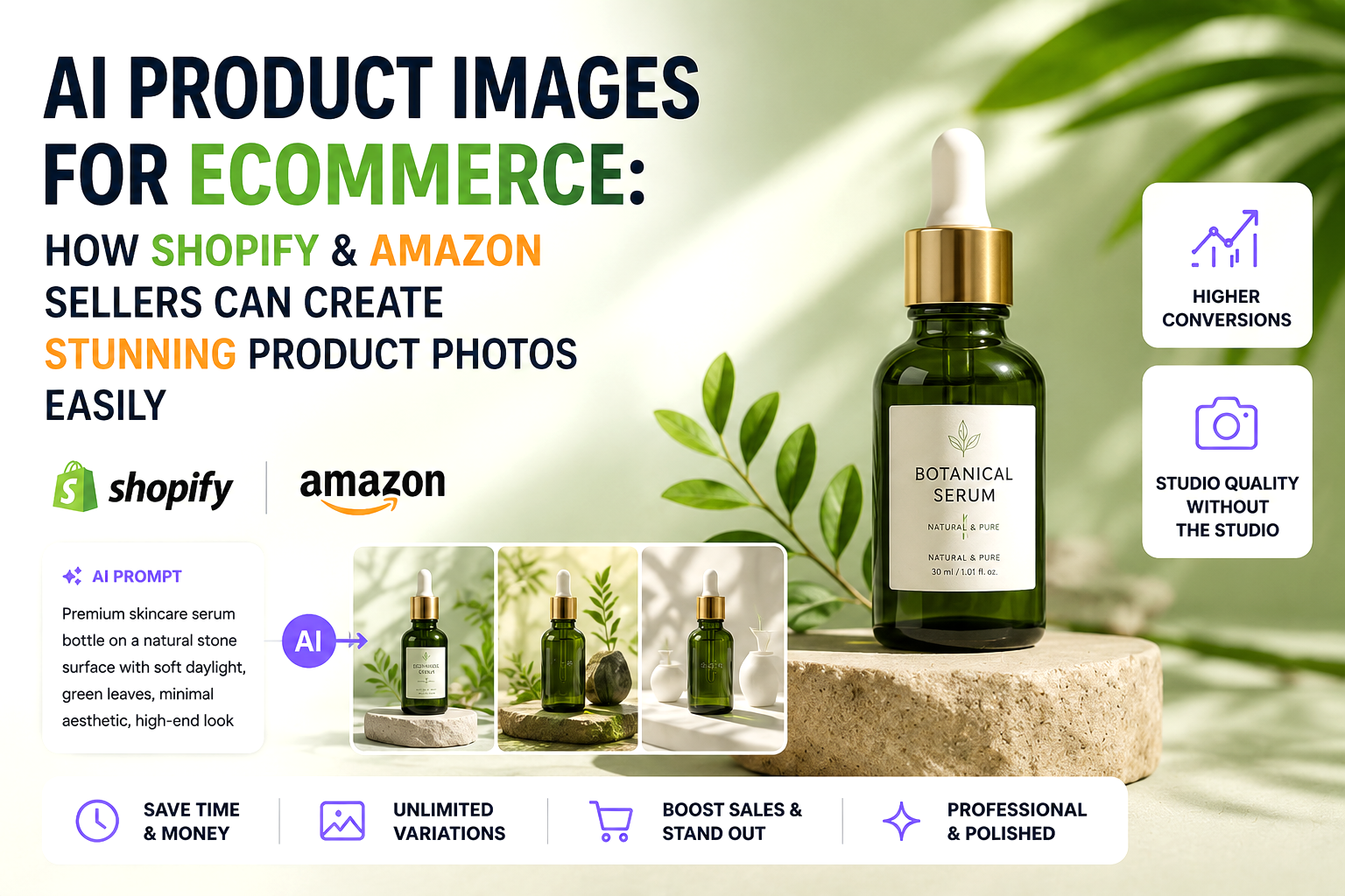 AI Product Images for Ecommerce: How Shopify & Amazon Sellers Can Create Stunning Product Photos…