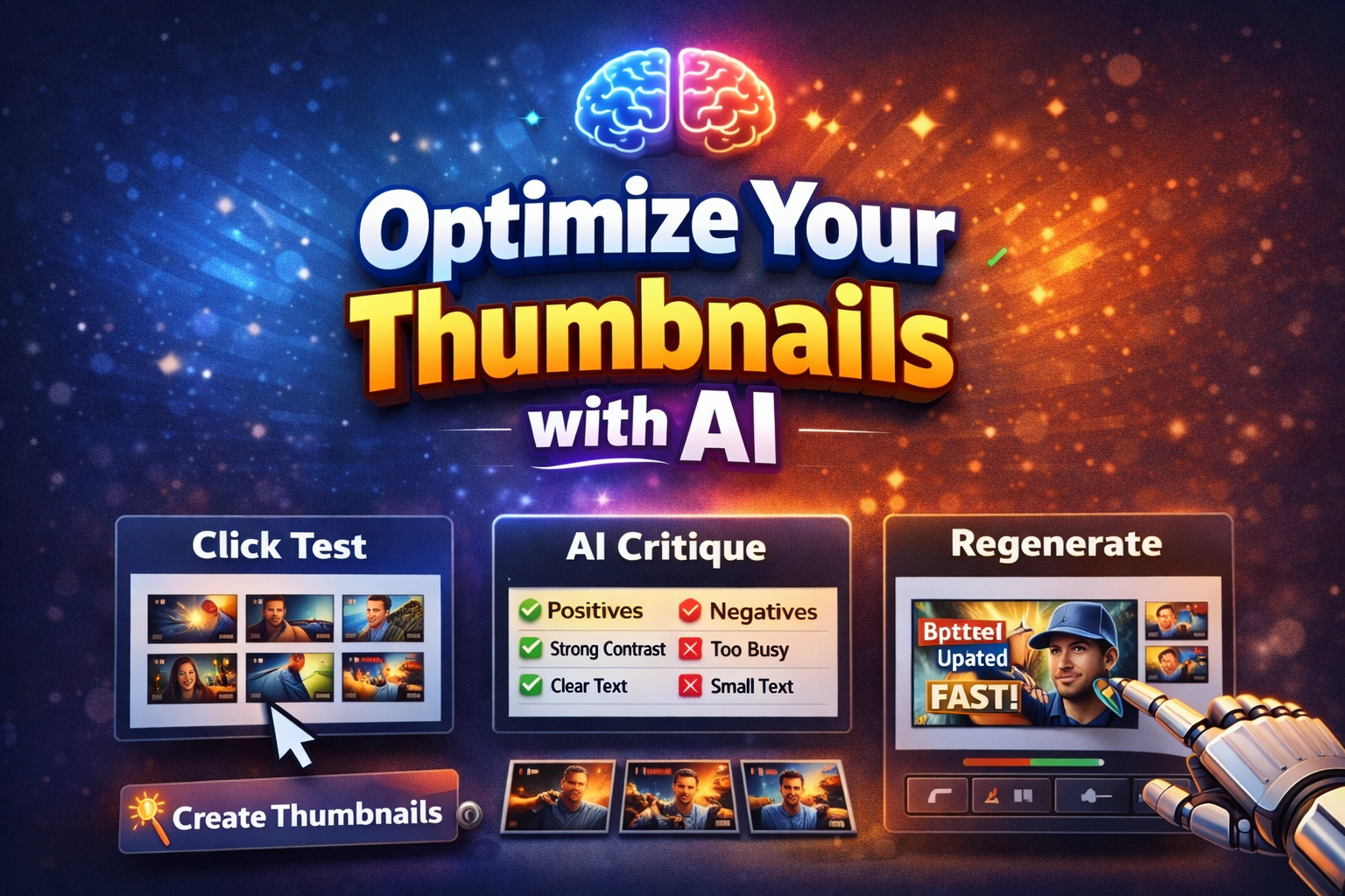 I Built an App That Tests, Critiques, and Regenerates YouTube Thumbnails — Using AI