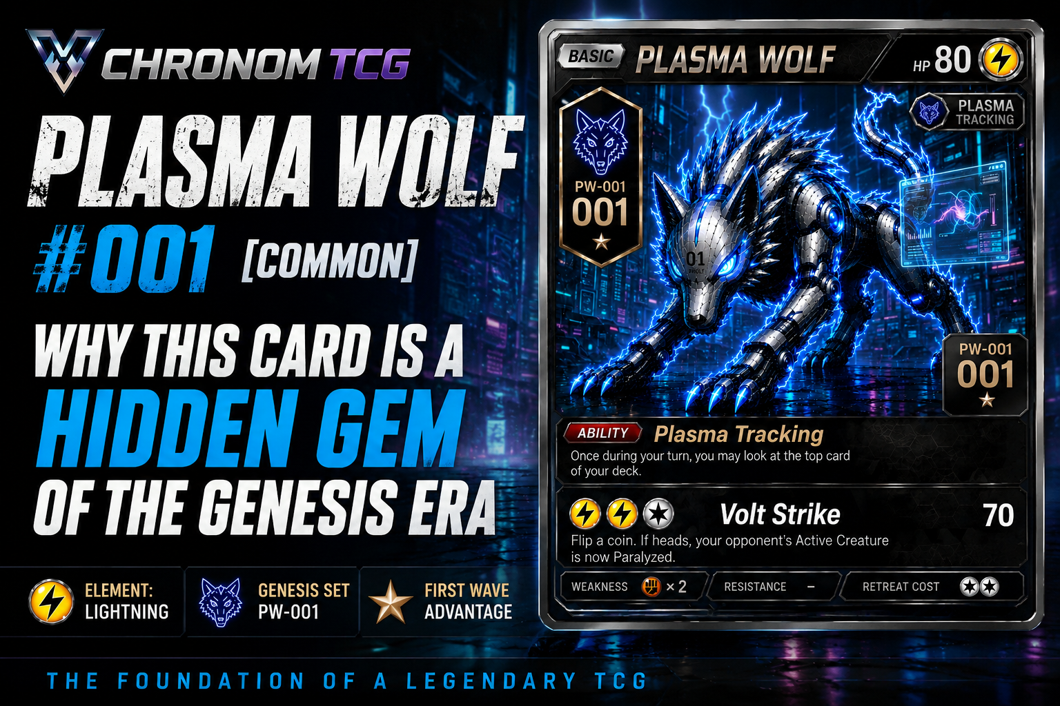 CHRONOM TCG: Why Plasma Wolf #001 [Common] Is a Hidden Gem of the Genesis Era