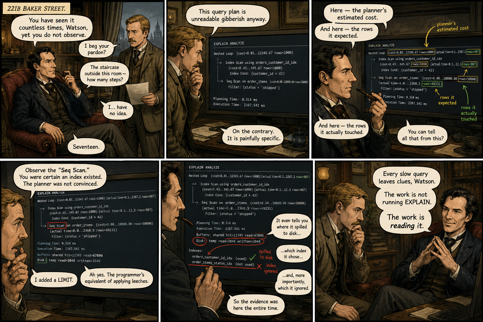 What your query plan has been trying to tell you