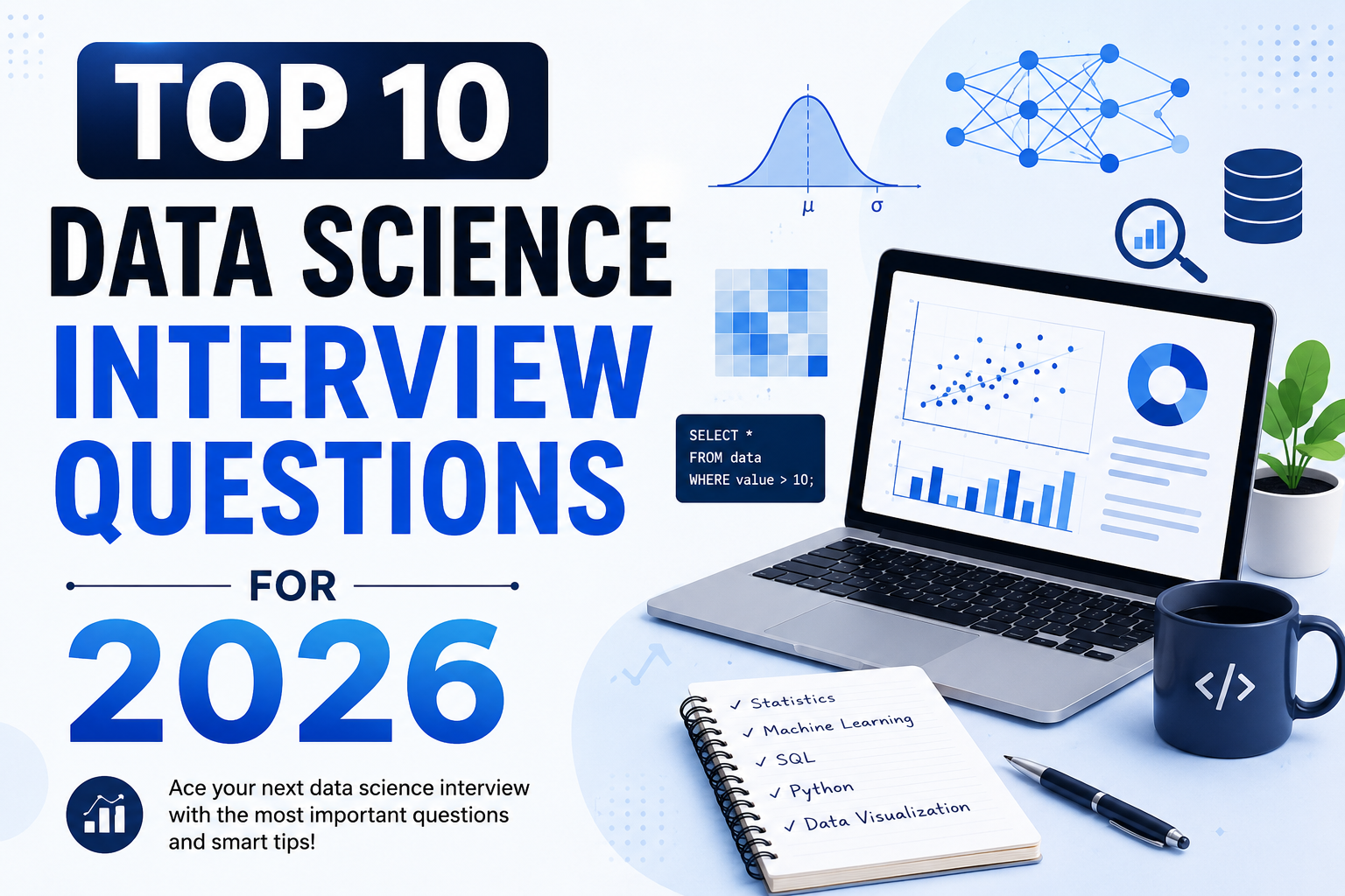 Top 10 Data Science Interview Questions for 2026 (And the Answers That Actually Land You the Job)…