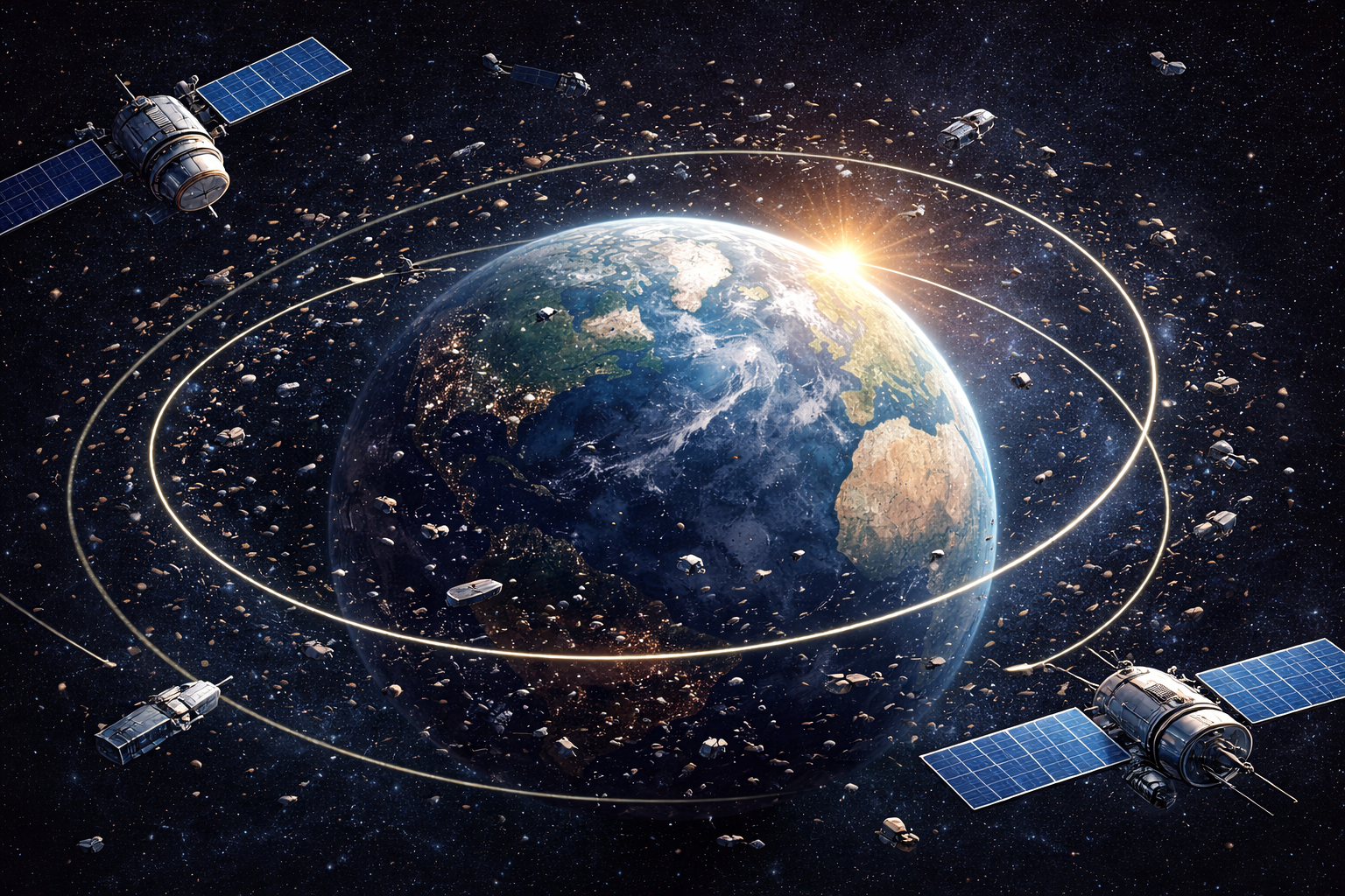 Orbital Congestion and Space Debris: Serious Problem Slow Clock Real C