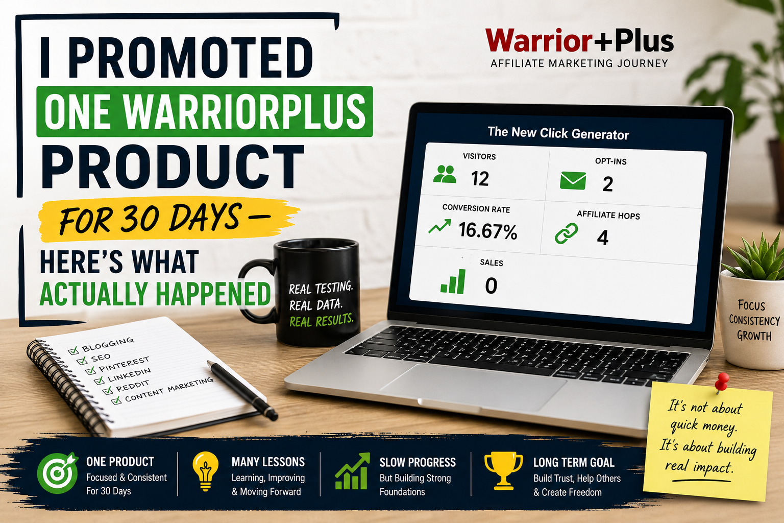 I Promoted One WarriorPlus Product for 30 Days — Here’s What Actually Happened