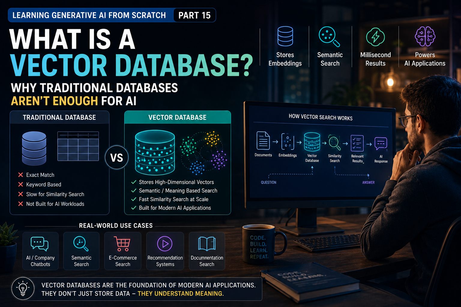 What Is a Vector Database? Why Traditional Databases Aren’t Enough for AI — Part 15