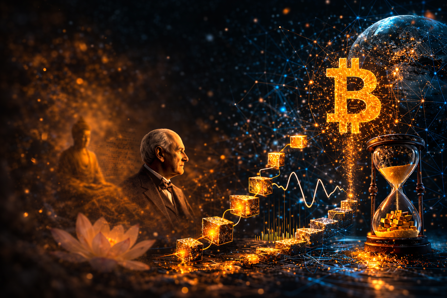 Non-Continuous Time: From the Abhidharma Kośa to Bitcoin