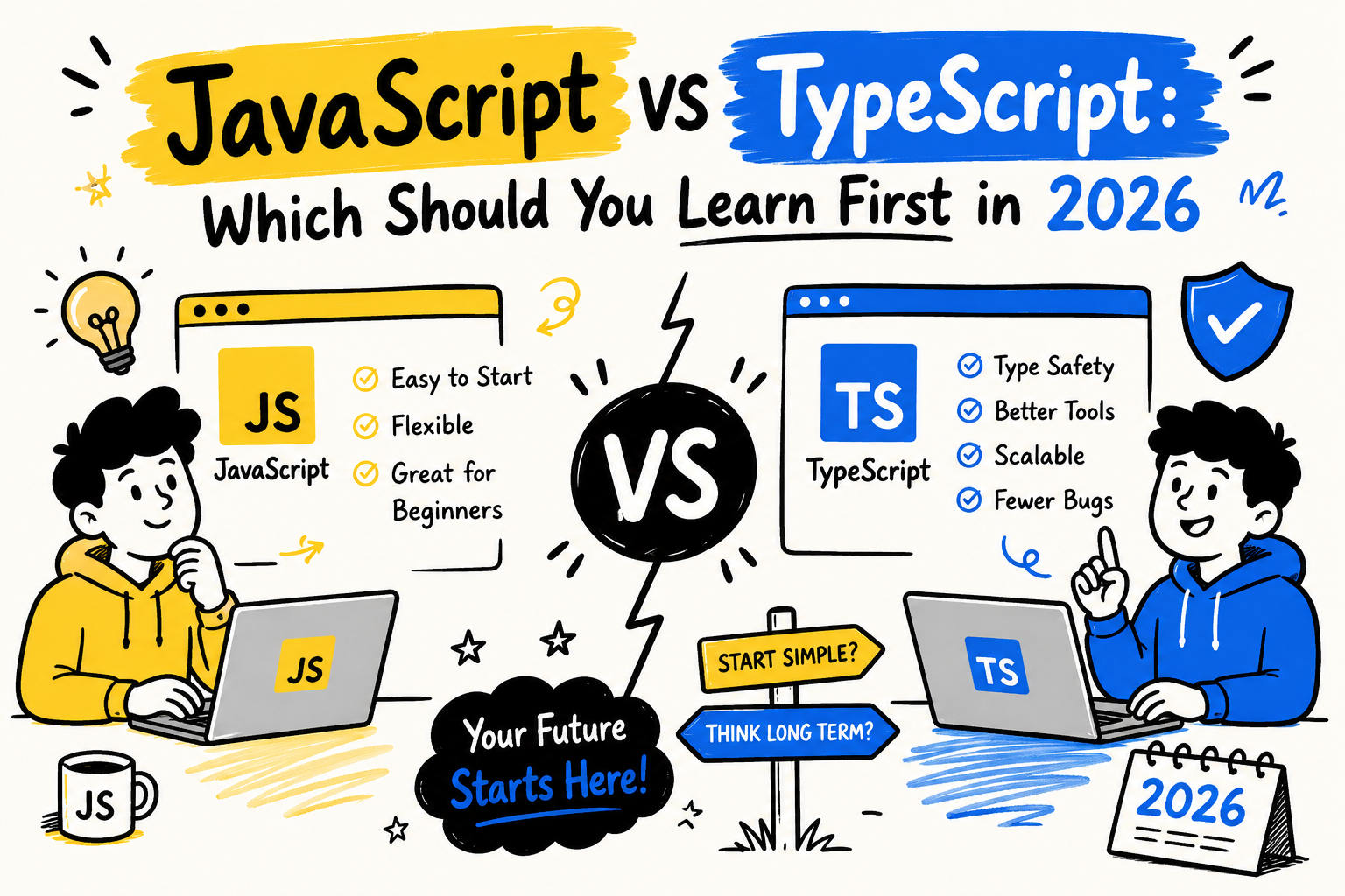 JavaScript vs TypeScript: Which Should You Learn First in 2026