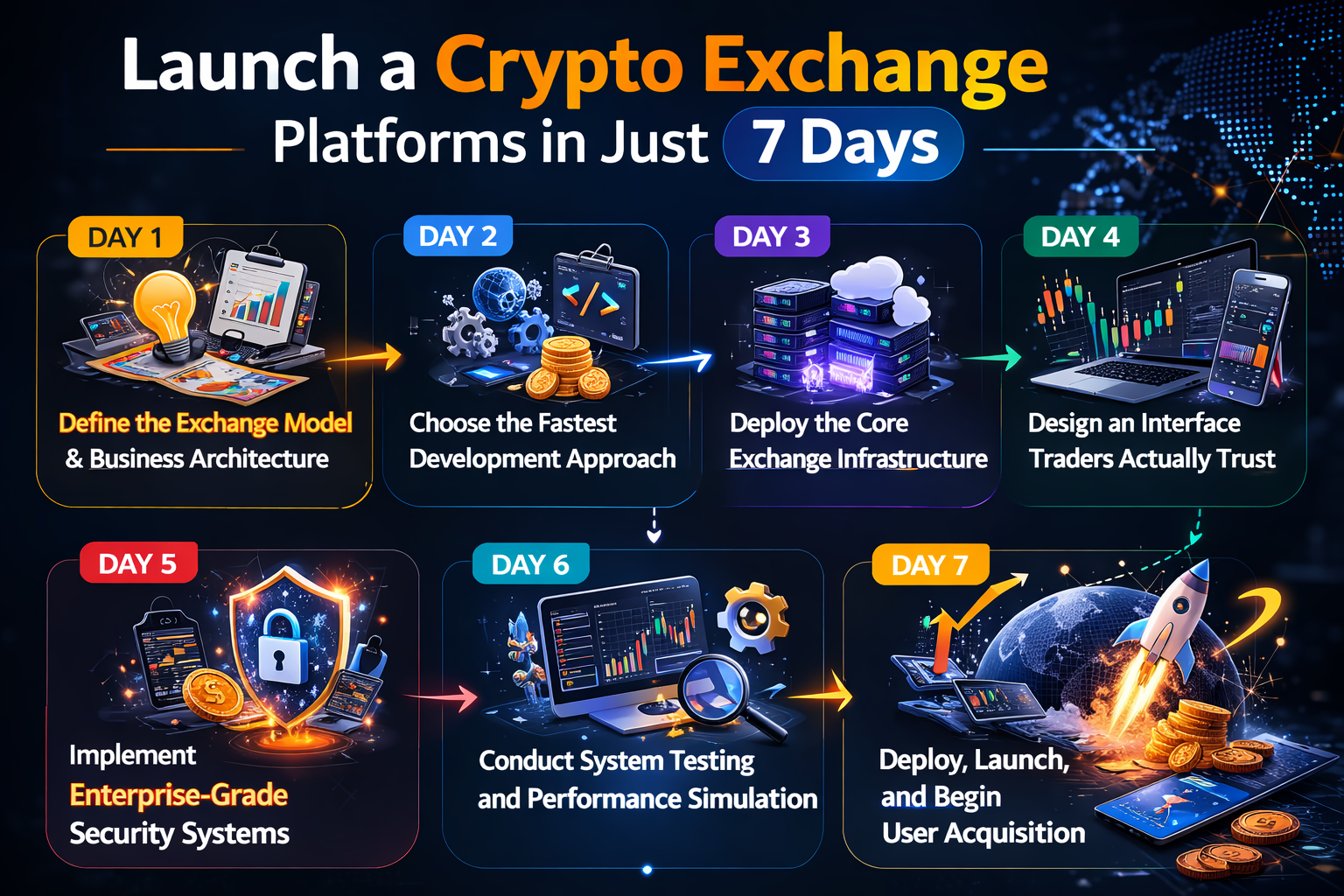 How To Launch a Crypto Exchange Platforms in Just 7 Days Quickly and Securely in 2026