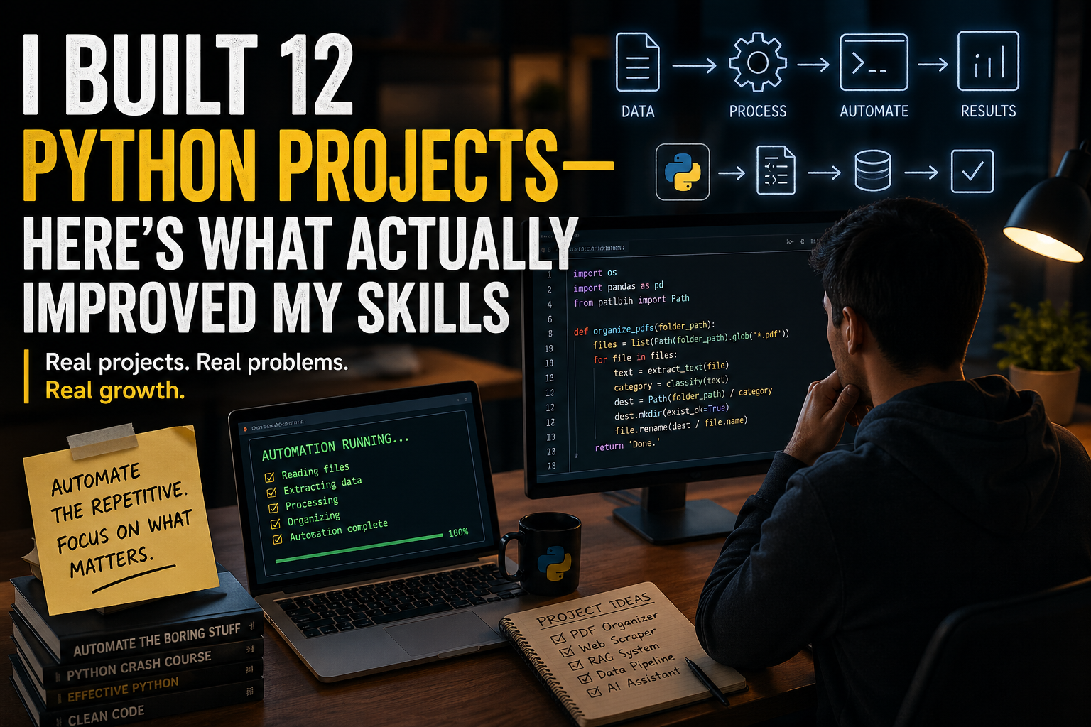 I Built 12 Python Projects — Here’s What Actually Improved My Skills