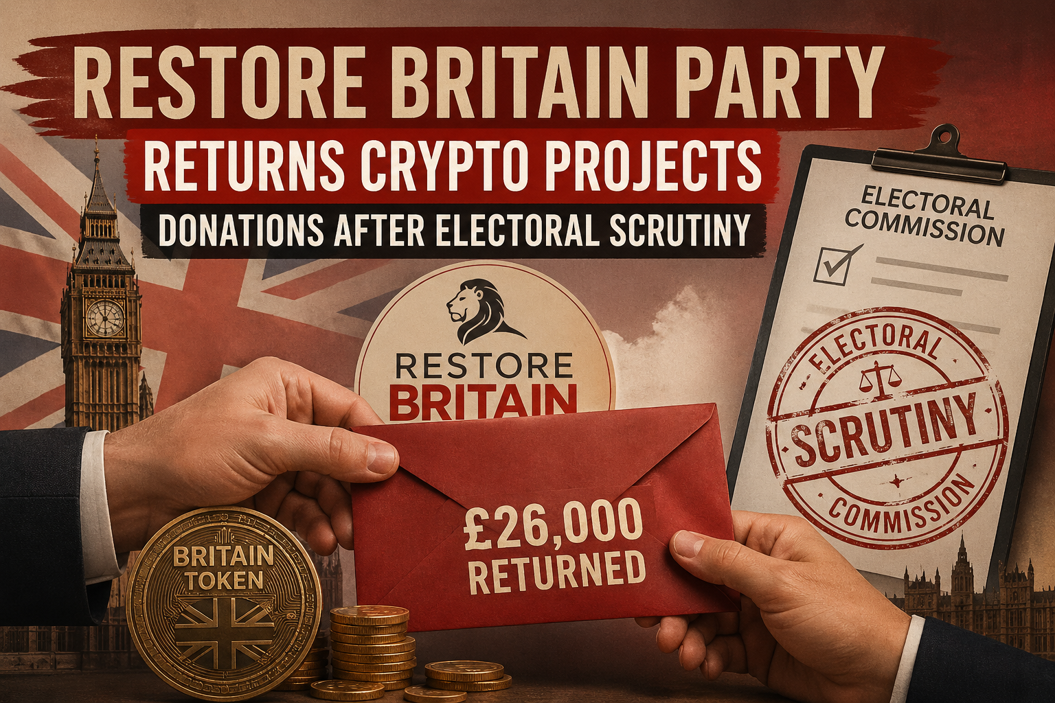 Restore Britain Party Returns Crypto Projects Donations After Electoral Scrutiny