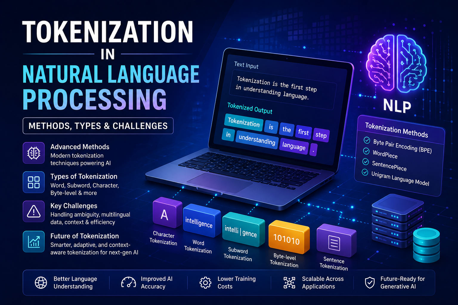 Tokenization in Natural Language Processing: Advanced Methods, Types & Future Challenges