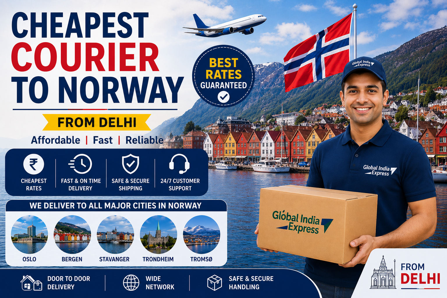 Cheapest Courier to Norway From Delhi